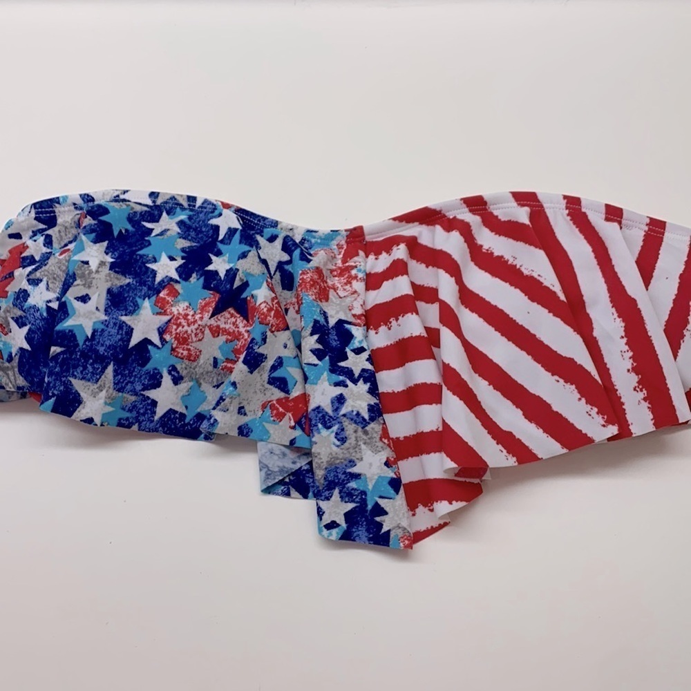 PATRIOTIC flag bikini top